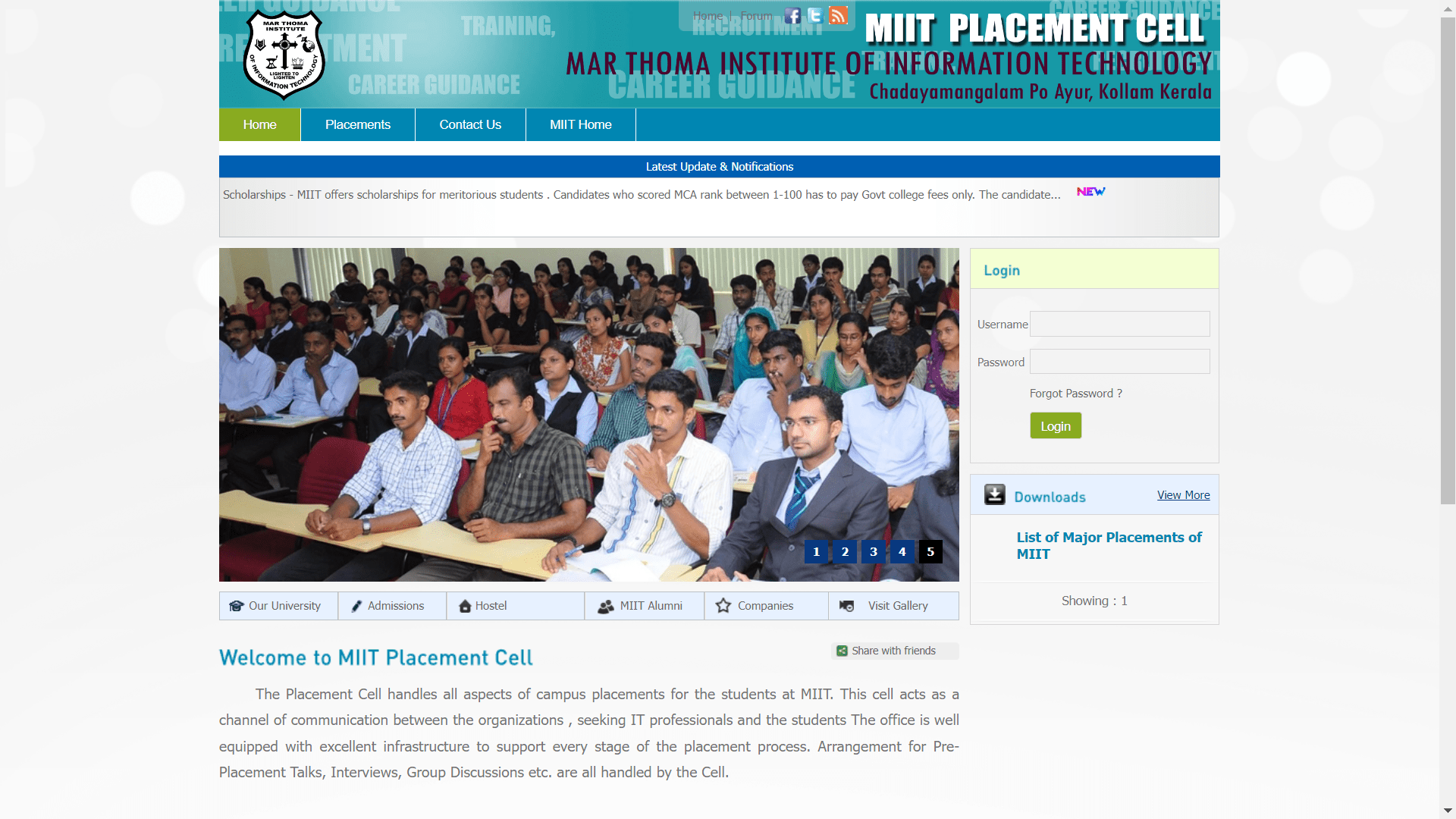 MIIT Placement Cell