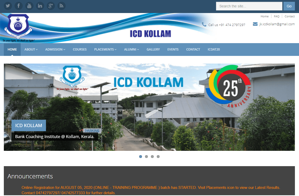 ICD Kollam Website